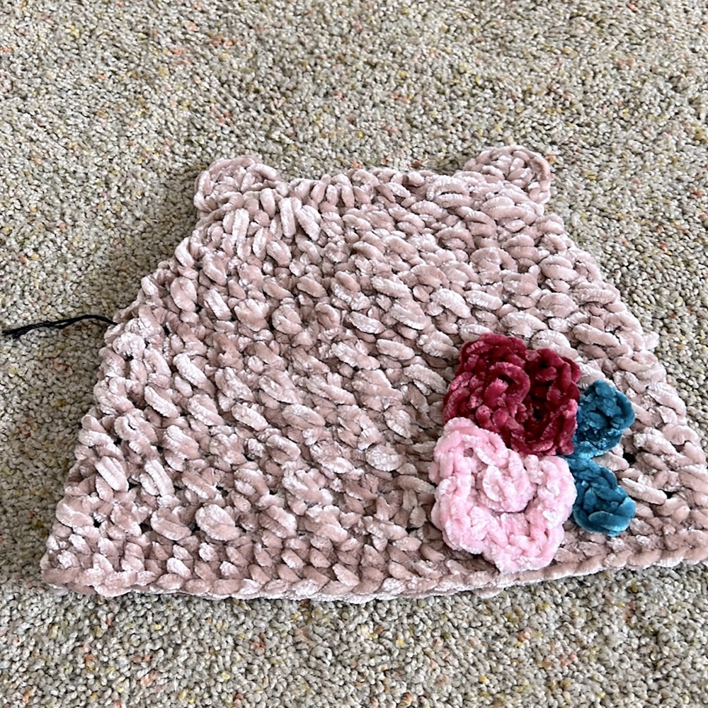 Kayts Crochet Hand made Teen Brown Crochet Hats size L